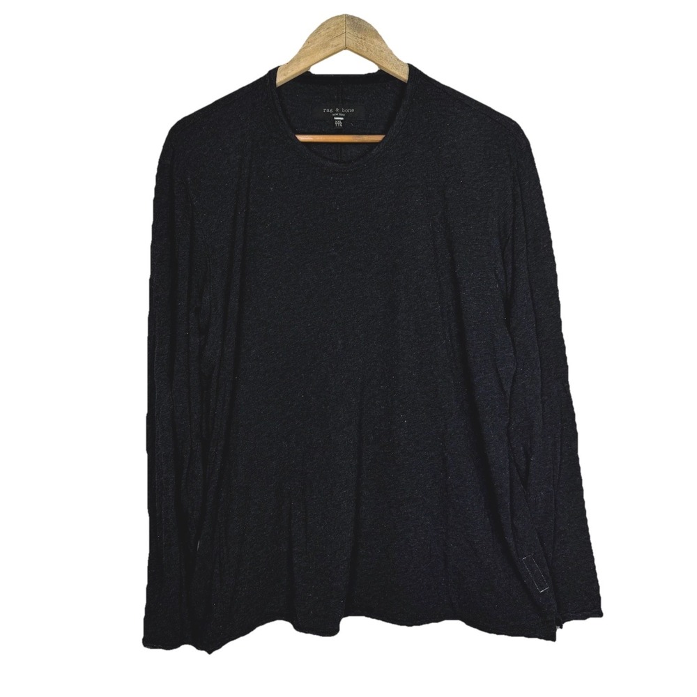 Rag & Bone New York T-Shirt Men's 2XL Dark Charcoal Gray Crewneck Relaxed Tee